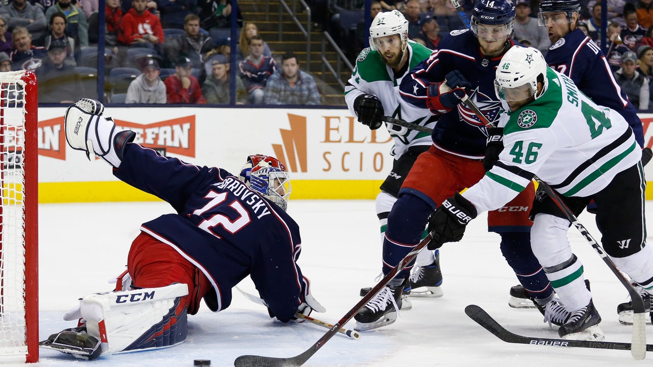 Bobrovsky stands tall as Blue Jackets beat Stars 4-1